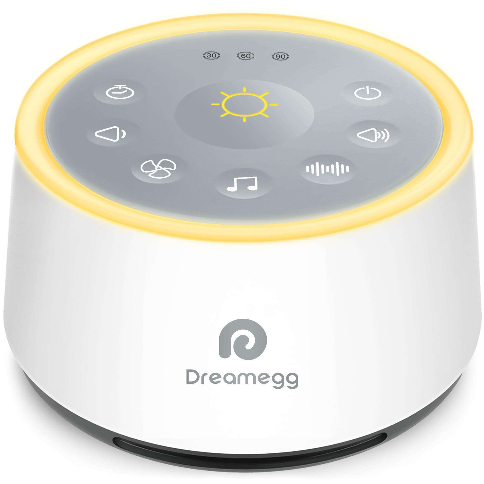Dreamegg White Noise Machine, D1 Sleep Sound Machine with Night Light for Baby Kid Adult, 24 Natural Sounds Therapy, Continuous or Timer, Sound Machine for Sleeping Nursery Office Travel Gift