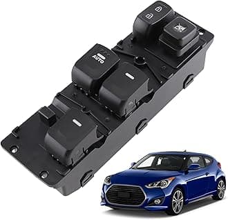 Front Left Driver Power Door Window Switch 935702V000 for 2012-2017 Hyundai Veloster 1.6L - Master Electric Push Pull Switch Compatible With Driver Side