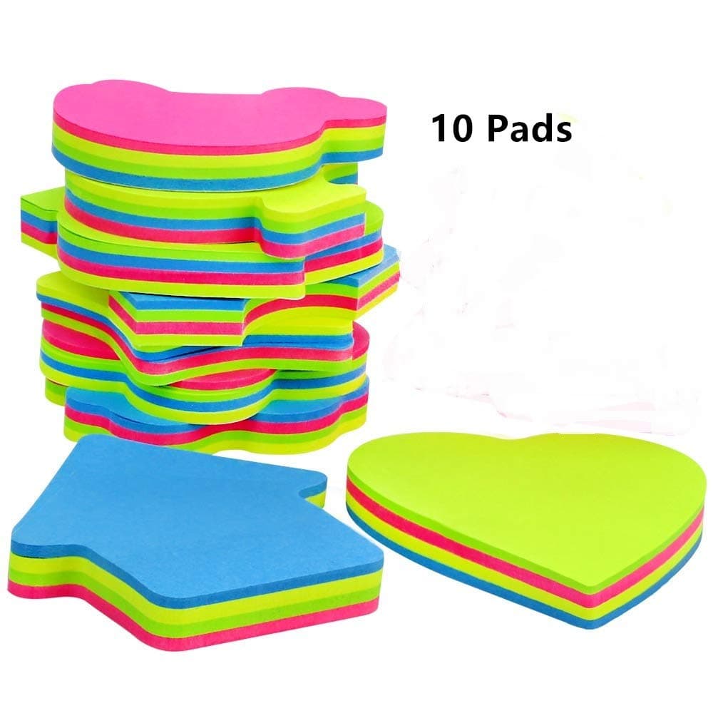 Jennifer Ling Creative Colorful Sticky Note Self-Stick Notes Sticky Note(100 Sheets/Pad,10 Pad/Pack,Assorted Color）
