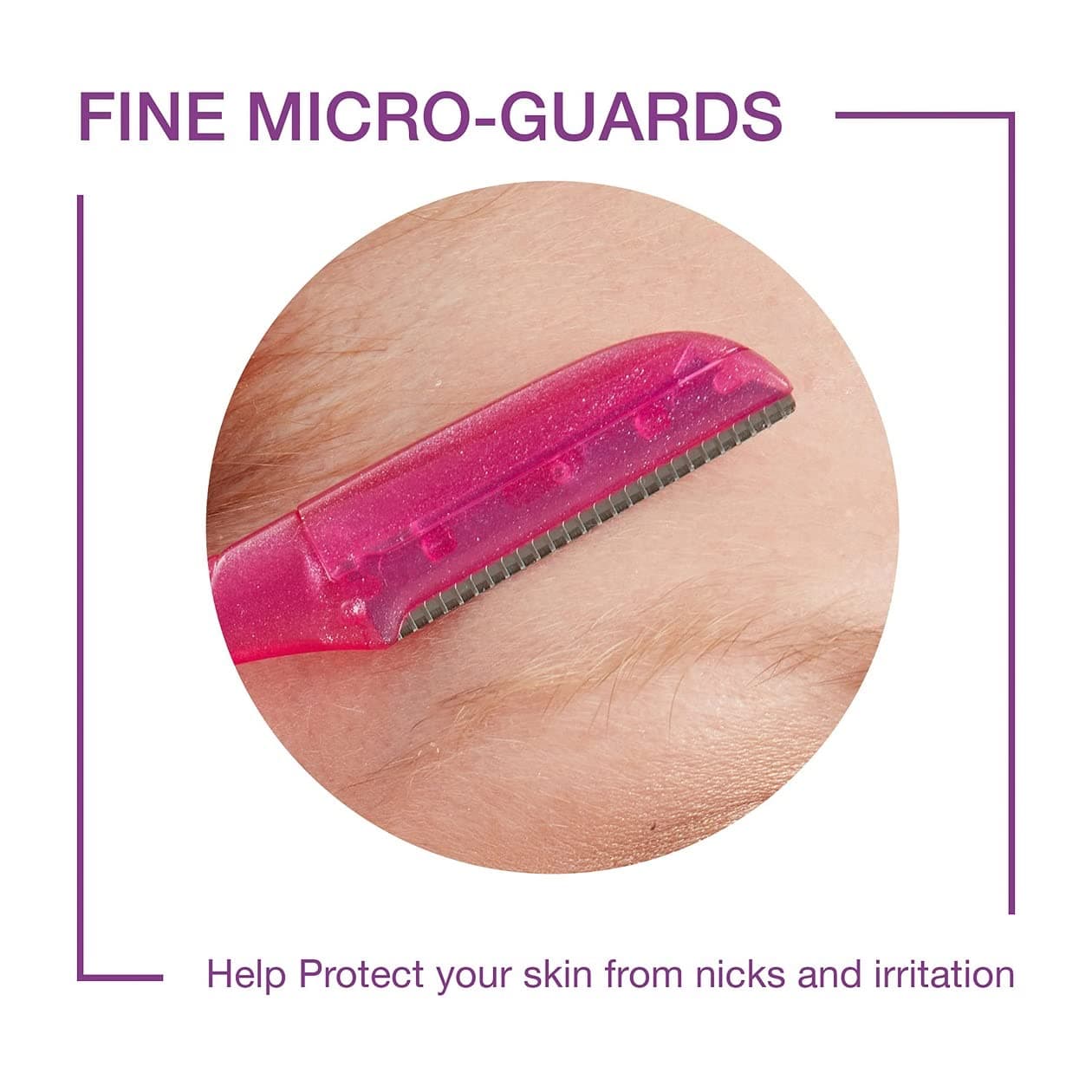 Schick Hydro Silk Touch Up Paint Exfoliating Derma Planning Tool Face & Eyebrow Razor with Precision Cover 9 Pieces | Derma Planning Razor for Women