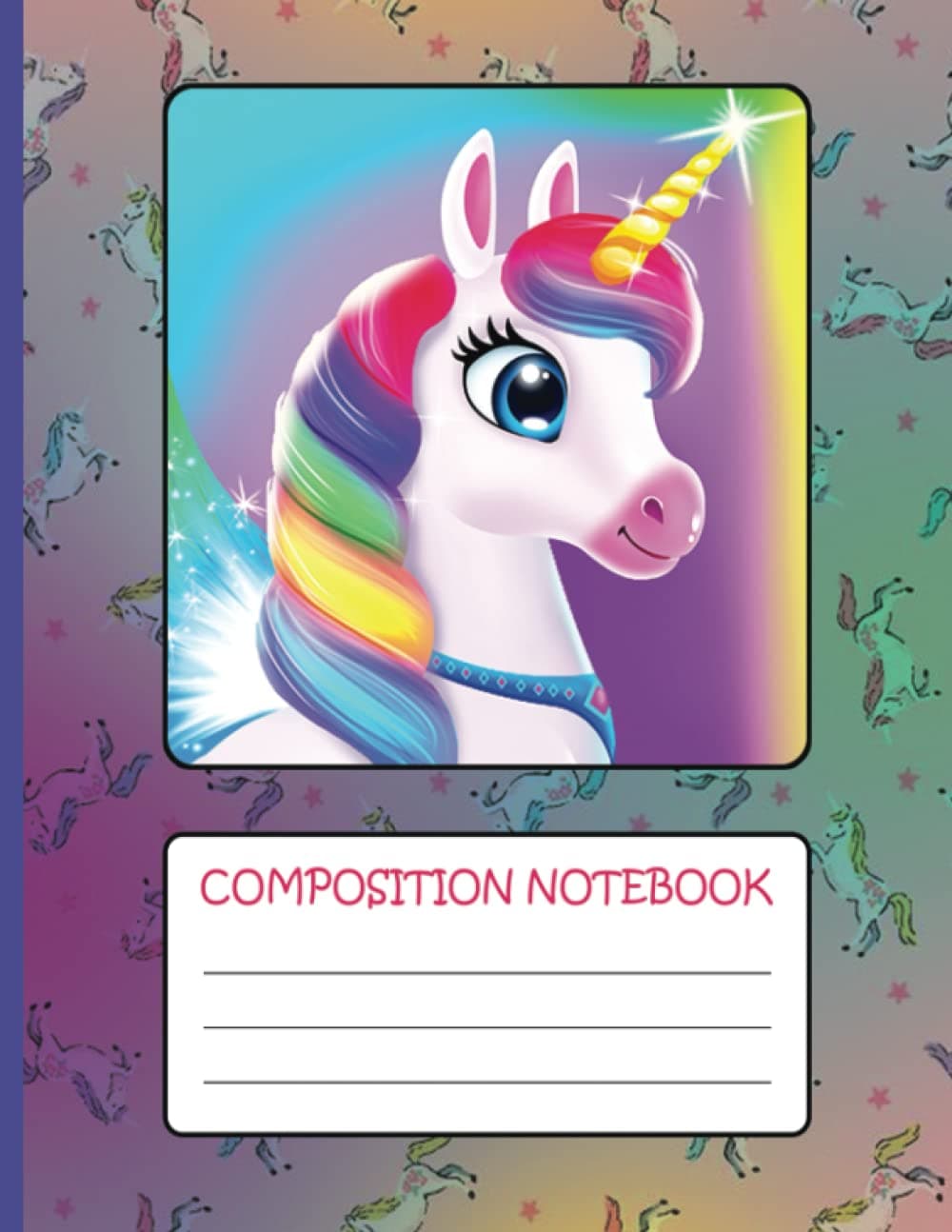 Unicorn composition notebook: '' notebook for kids, younger students/personal journal for writing essays or notes: Optimized Chill out unicorns Composition Notebook College Ruled
