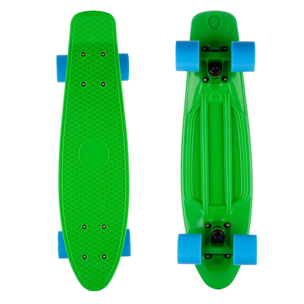 Cruiser Style Retro Plastic Complete Skateboard Deck Board for Beginners,Kids,Teenage,Boys,and Girls (22x6 Inch)