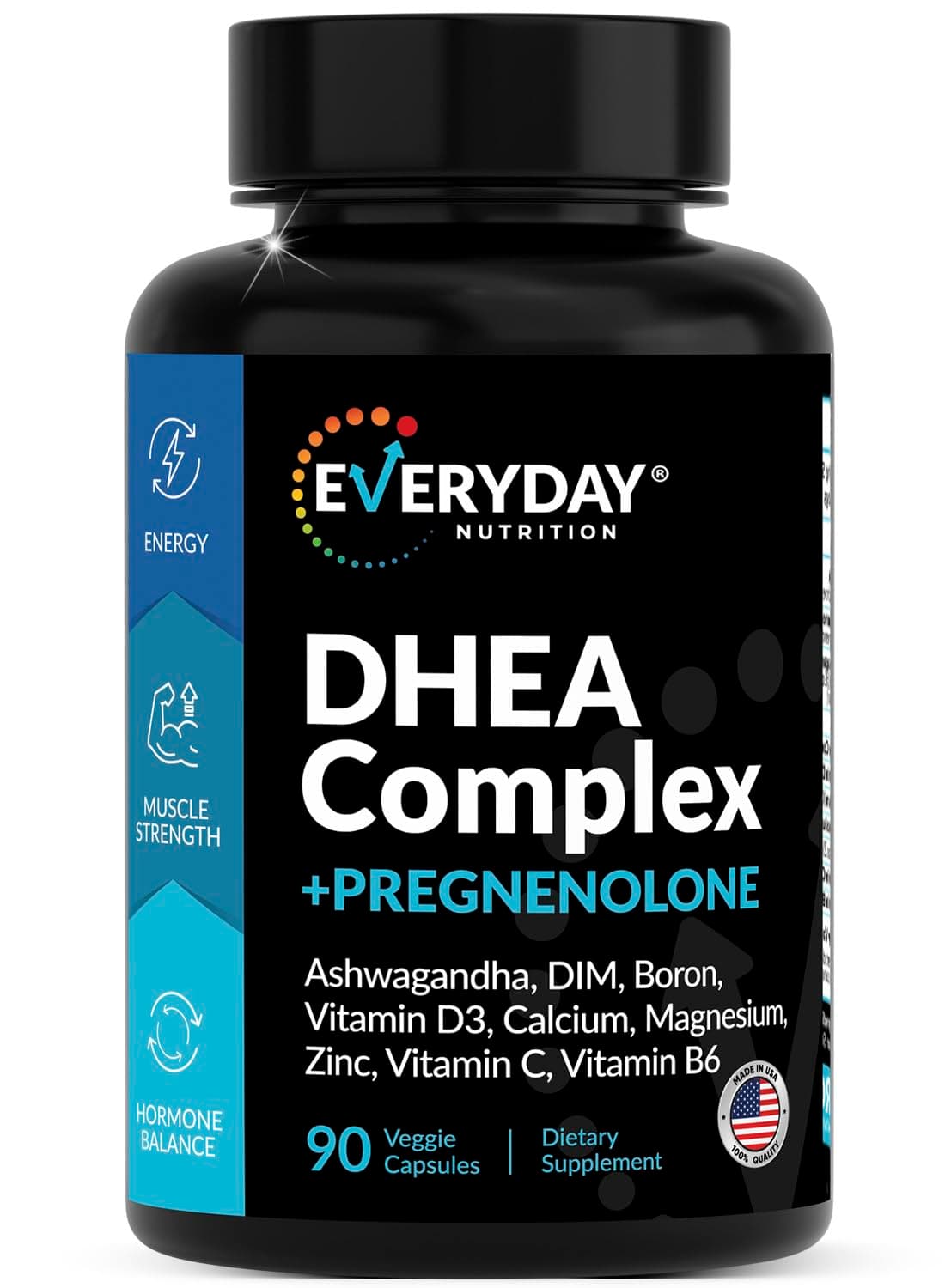 DHEA Micronized 200mg Complex with Pregnenolone 100mg Supplement