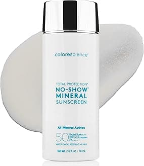 Total Protection No-Show Mineral Sunscreen SPF 50, 100% Invisible all-mineral sunscreen for all skin tones & types