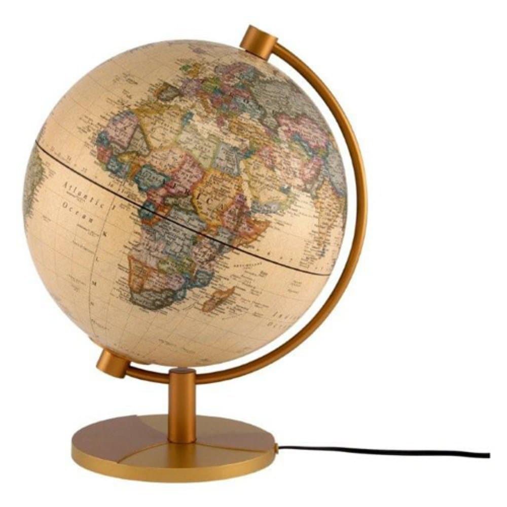 Madrid Illuminated Globe in Antique