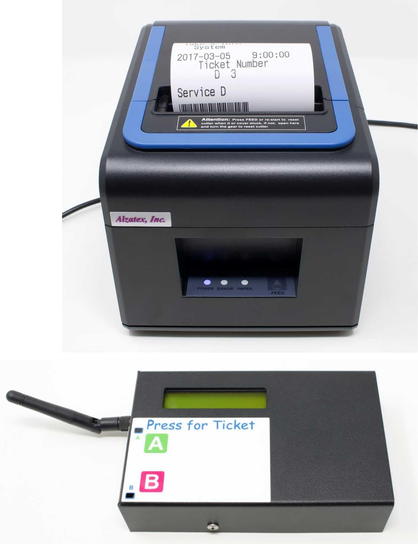 2 Button Take-A-Number Ticket Printer