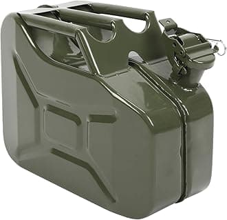 10 Litre Metal Store Container For Gasoline Petrol Diesel, Oil Storage Can with Spout Fuel
