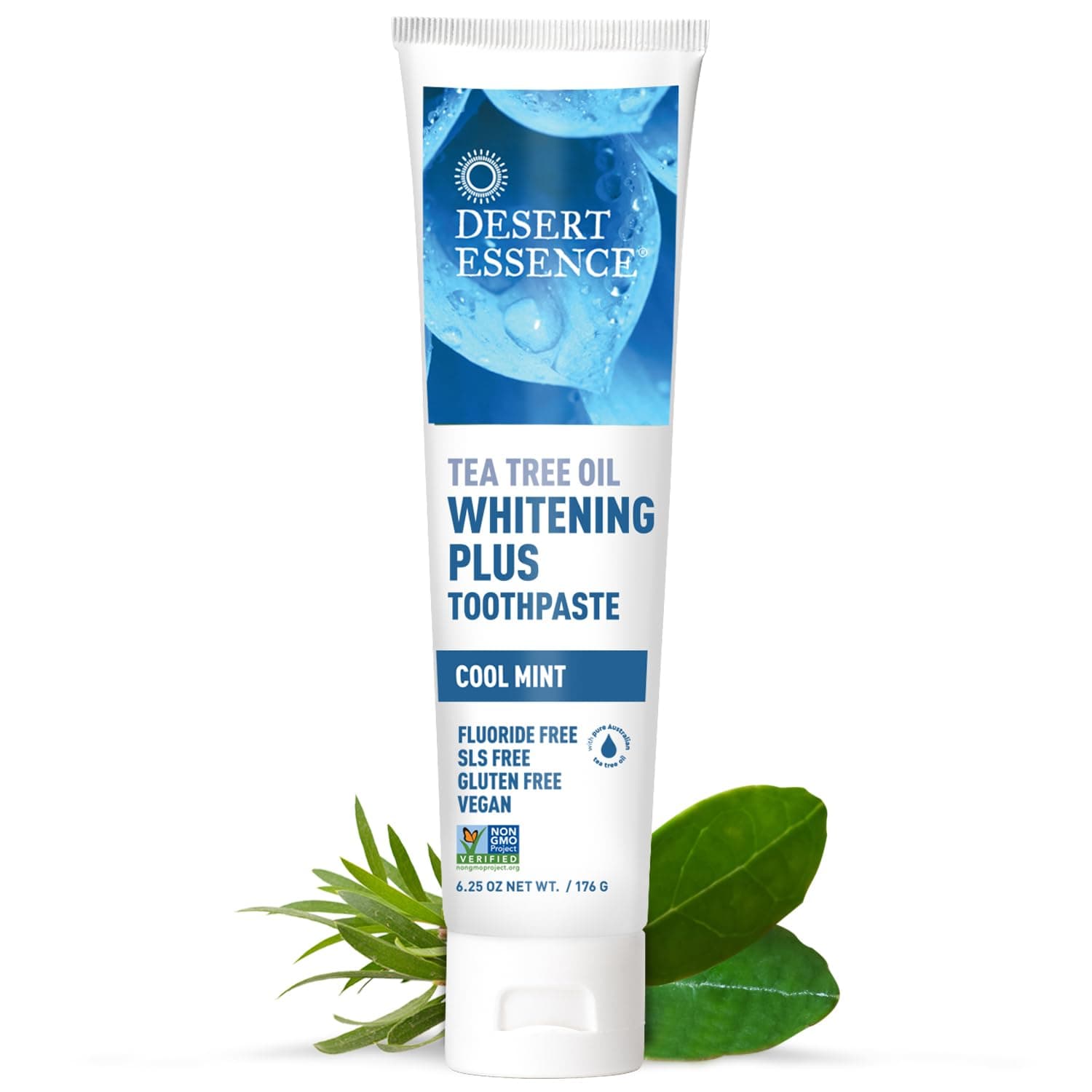 Desert Essence Toothpaste, Tea Tree Whitening Mint, 6.25 Ounce