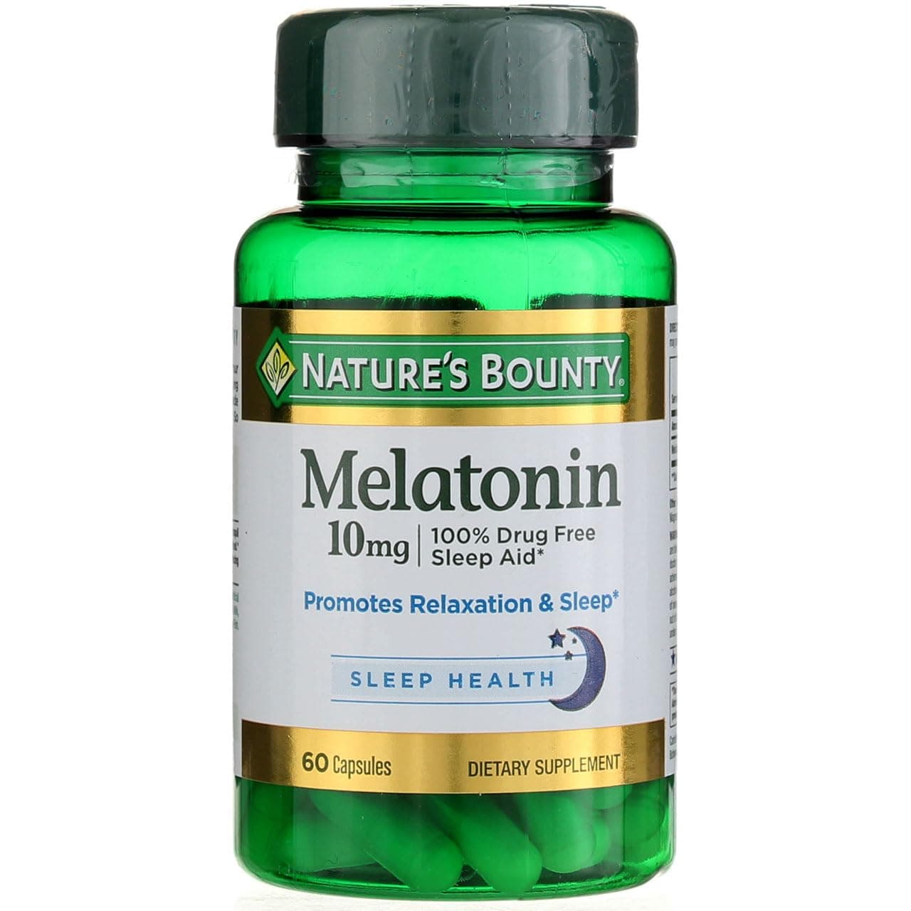 Nature's Bounty Melatonin 10mg Capsules 60 ea (Pack of 2)