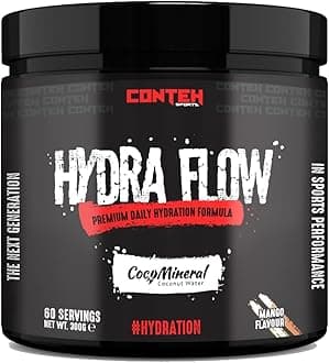Hydra Flow Electrolyte Powder with CocoMineral® | Premium Daily Hydration Supplement | Replenish Electrolytes & Vitamins | Coconut Water Extract | 30 Servings | Post-Workout & Daily Use (Mango)