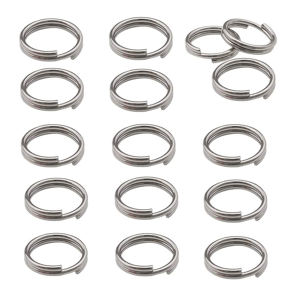 WOCRAFT500pcs Stainless Steel Split Rings Double Loop Jump Rings Mini Connector Key Rings for Jewelry Making Necklaces Bracelet Earrings (0.7x8mm-12651)