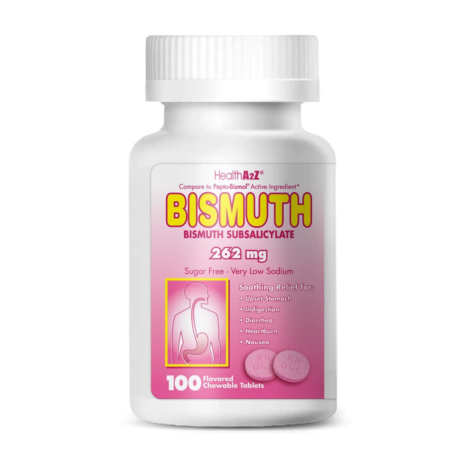 Bismuth | Bismuth Subsalicylate 262mg | Multi-Symptom Relief | (100 Count (Pack of 1))