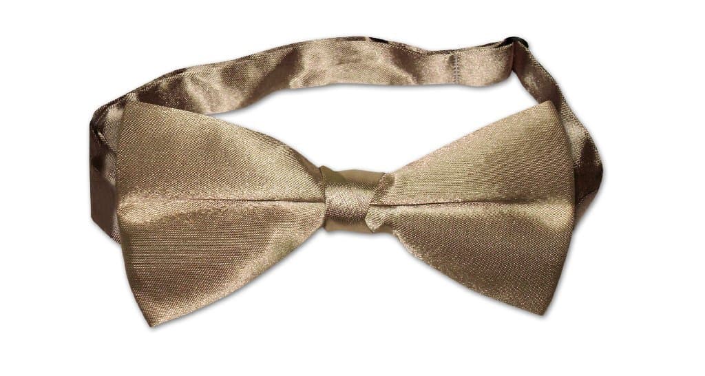 Krisar Enterprises BOWTIE Solid TAUPE Light Brown Color Men's Bow Tie for Tuxedo or Suit