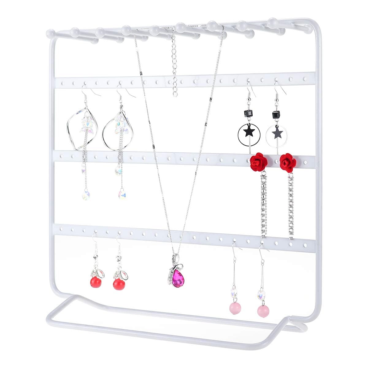 LEORISO4-Tier Jewelry Organizer White