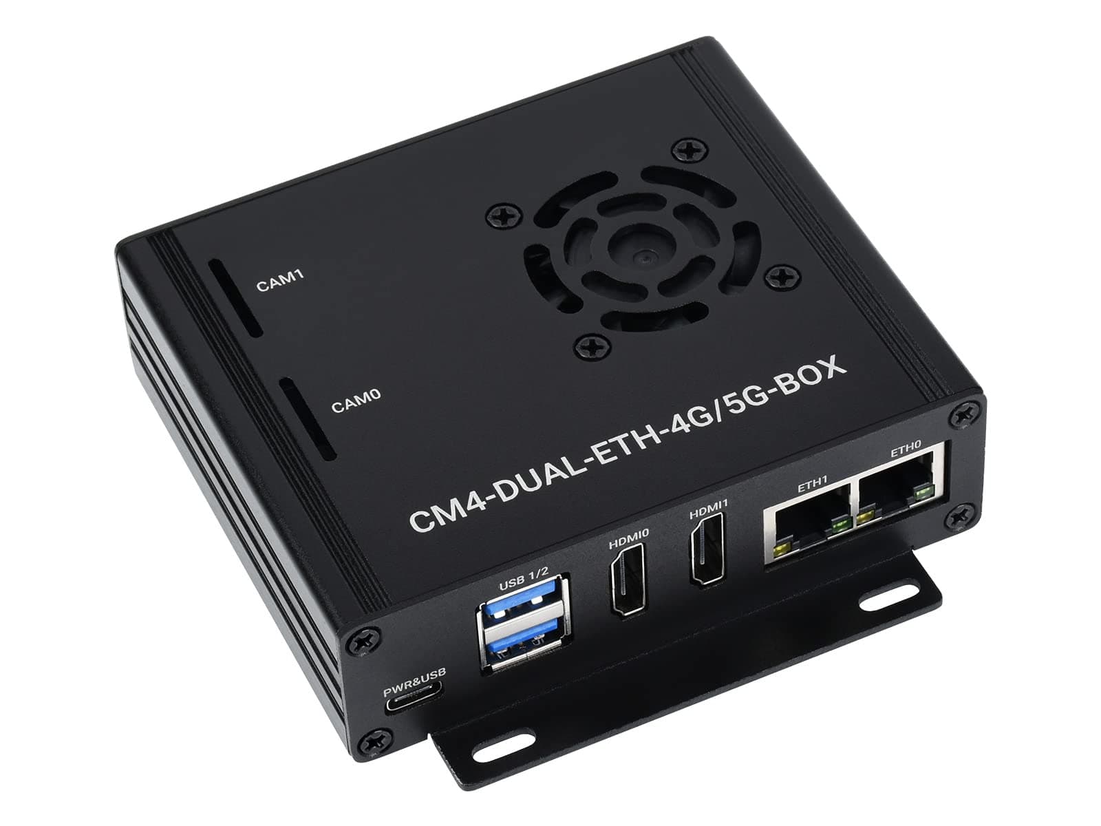 Dual Gigabit Ethernet 5G/4G Mini-Computer Compatible with Raspberry Pi Compute Module 4 (NOT Included) with Metal Case and Cooling Fan