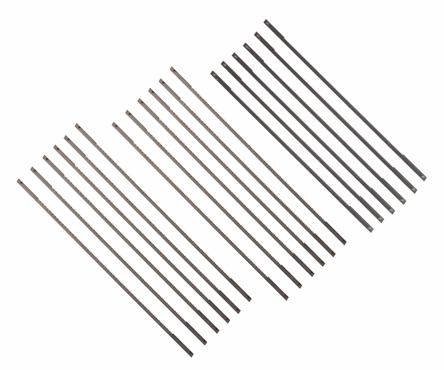 Coping Saw Blades 6-1/2 Inch, 18 Pack (15 TPI, 18 TPI, 24 TPI)