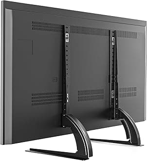 5Rcom TV Stand Mount, Universal TV Stand Tabletop for 22 to 65 inch Plasma LCD LED Flat Screen TVs, Strong TV Legs Holds up to 88lbs, Height Adjustable TV Base, Max VESA 800 x 500mm