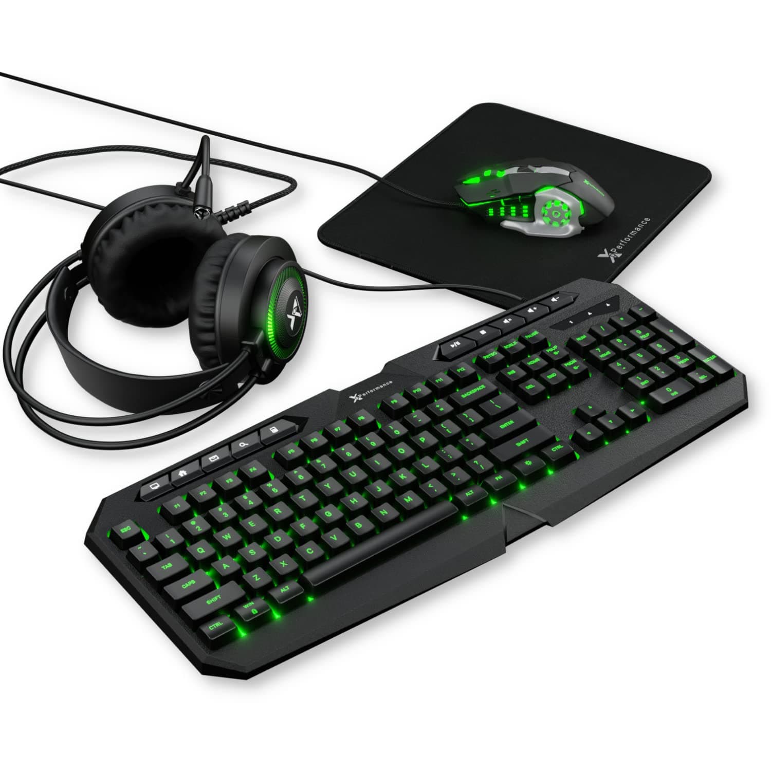 X9 Performance Gaming Bundle: 4-in-1 RGB Keyboard, Mouse, Headset & Mouse Pad for Xbox One, PS5, PS4 & PC
