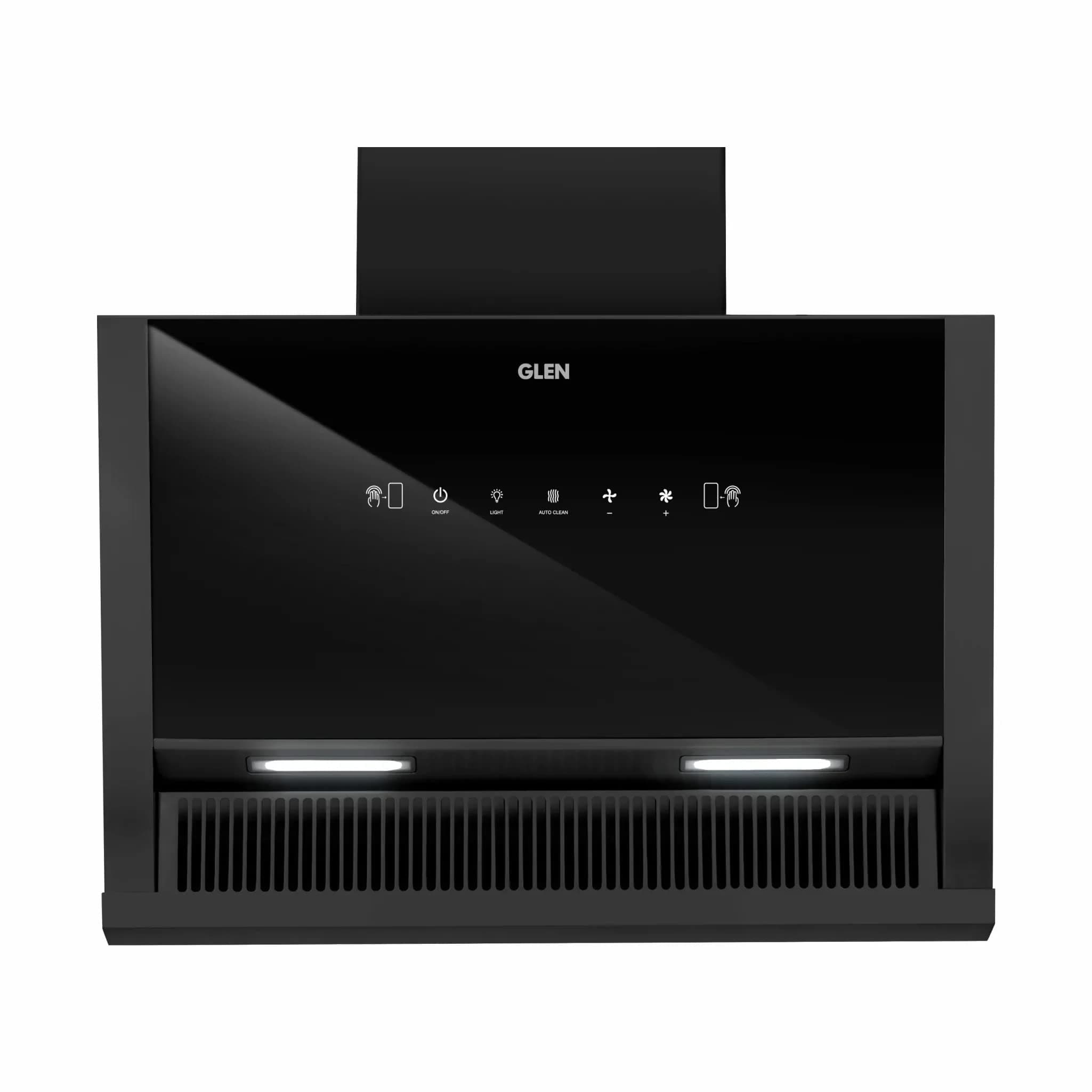 Glen 60 cm 1200 m3/hr Auto-Clean Filterless Kitchen Chimney Motion Sensor (NEO Black)