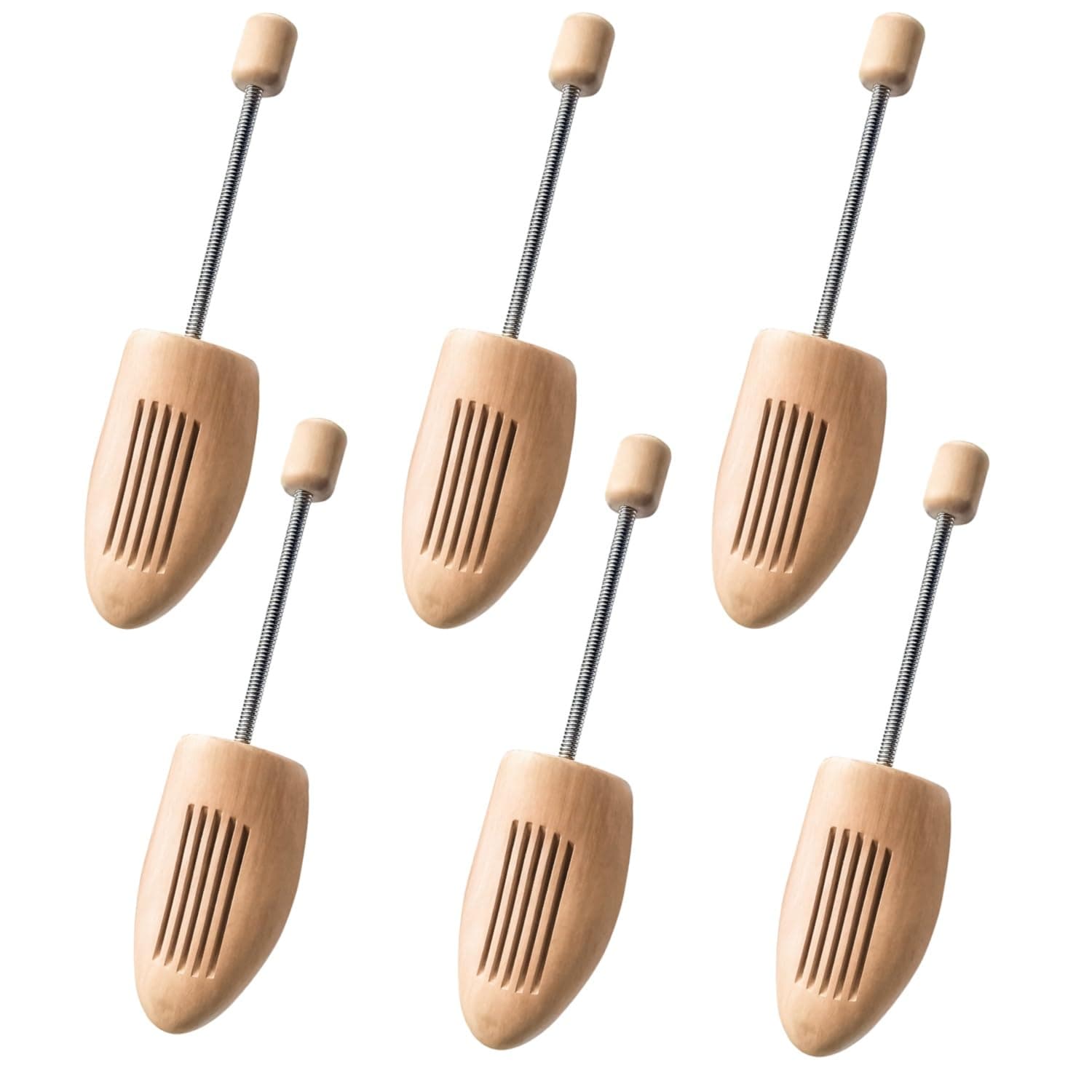 3 Pack Spring Wooden Shoes Tree Adjustable Solid Lotus Shoe Shaped Shoe Lasts Wooden Shoe Stretcher Sweat-absorbing Men Women Leather Sneakers Canvas High Heels Sandals Boots UK 3-59 (EU 35-42)