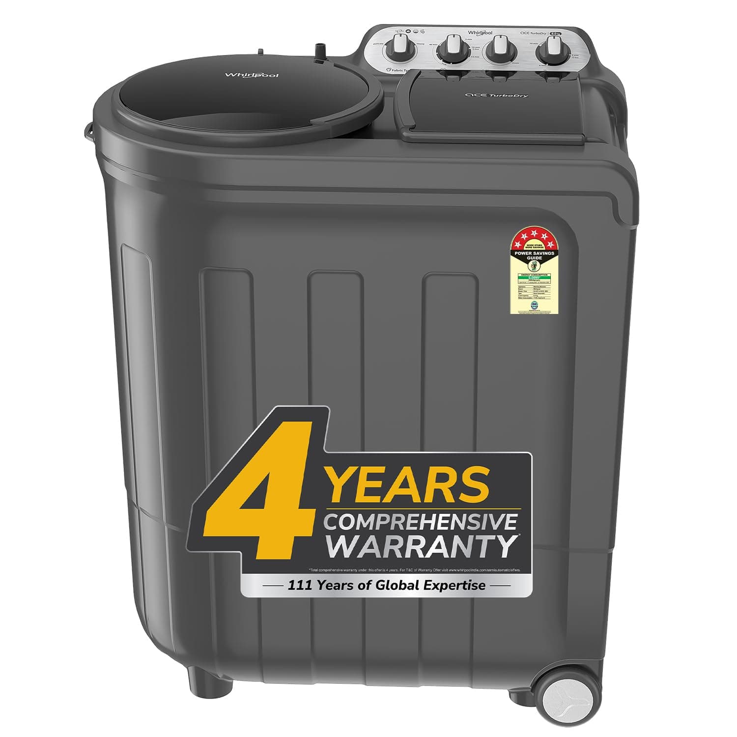 Whirlpool 8 Kg 5 Star Semi-Automatic Top Loading Washing Machine (ACE 8.0 TRB DRY GREY DAZZLE (10 YR)-NH)