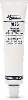 MG Chemicals 1035 RTV Silicone Adhesive Sealant,Non Corrosive Translucent 1-Part,80ml Tube(Pack of 6)