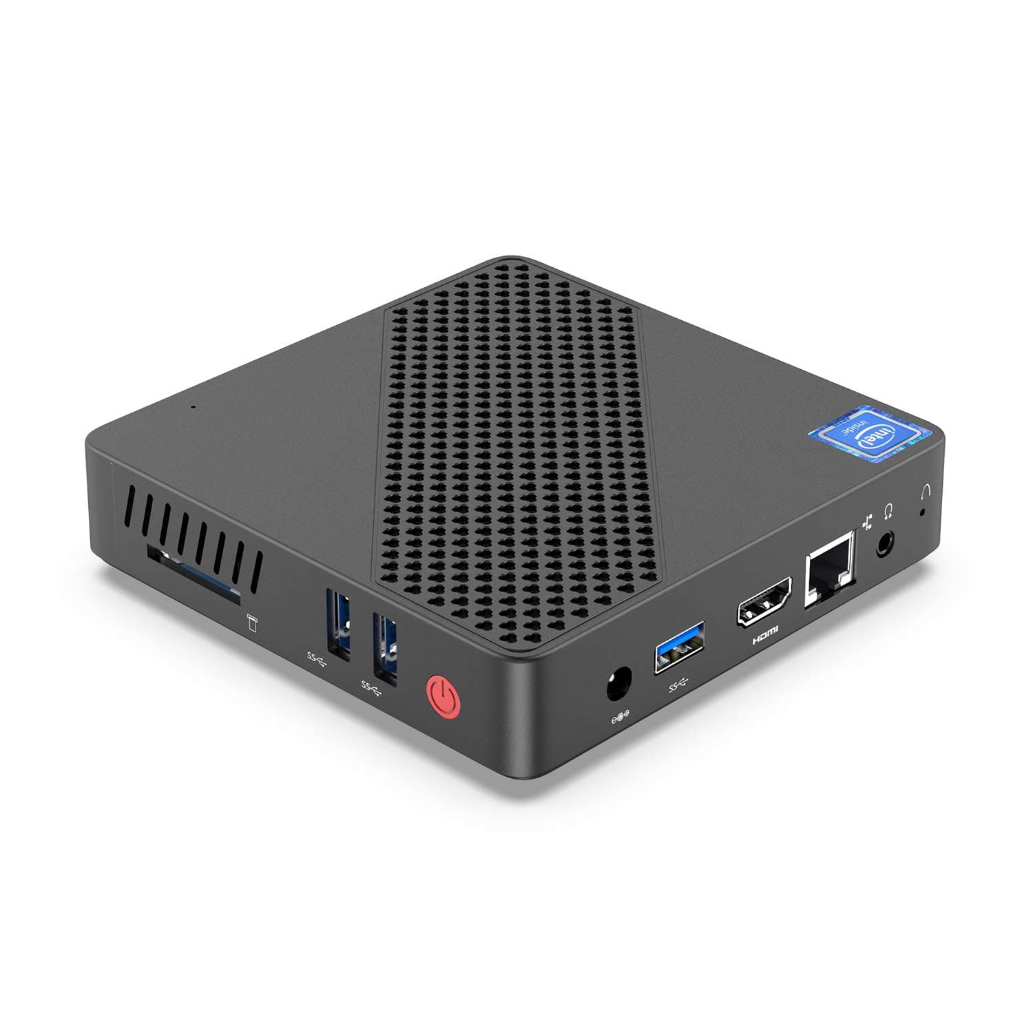 Windows 10 Pro Mini PC, Intel Celeron N3350 Dual-Core Processor, 4GB LPDDR4 64GB eMMC, Fanless Mini Desktop Computer Support 4K HD/HDMI+VGA Port/Dual WiFi/Gigabit Ethernet/BT 4.2