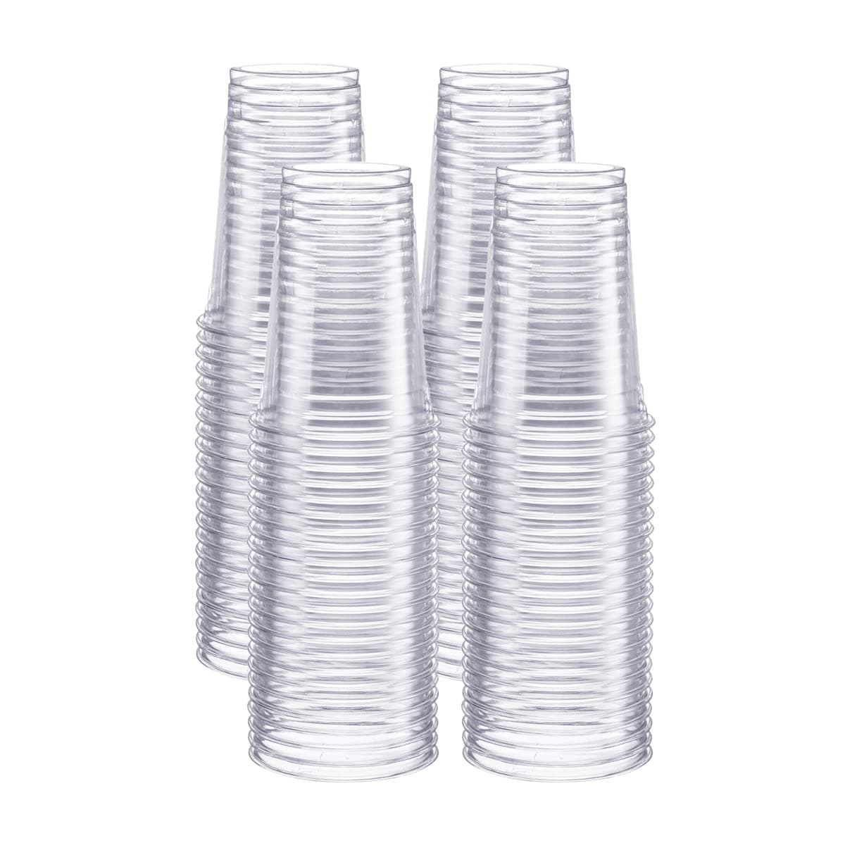 GUSTO [10 oz. - 100 Pack] Crystal PET Clear Plastic Cups for Party - Ideal for Cold Beverages, Smoothies, and Parties-(Formerly Comfy Package)