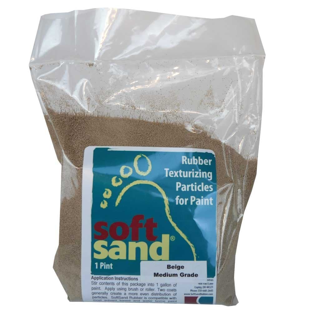 SoftSand Rubber Particles Non-Skid Coatings SR-101 SR-102 (16 Ounce Medium Grade Beige)
