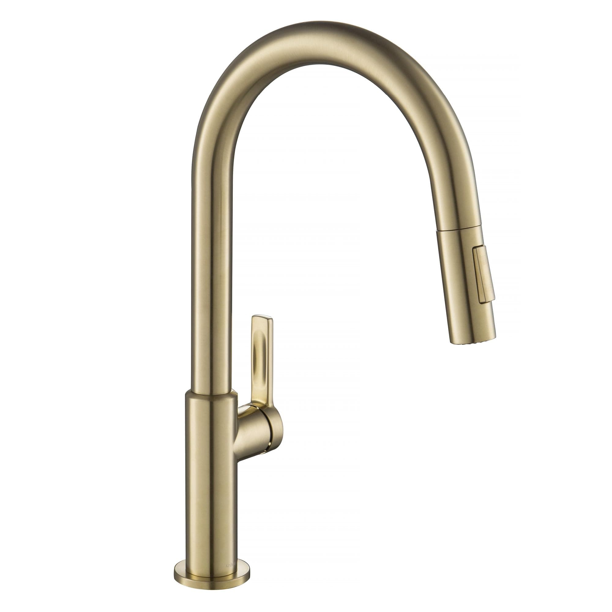 - KRAUS Oletto Single Handle Pull Down Kitchen Faucet in Spot Free Antique Champagne Bronze, KPF-2820SFACB