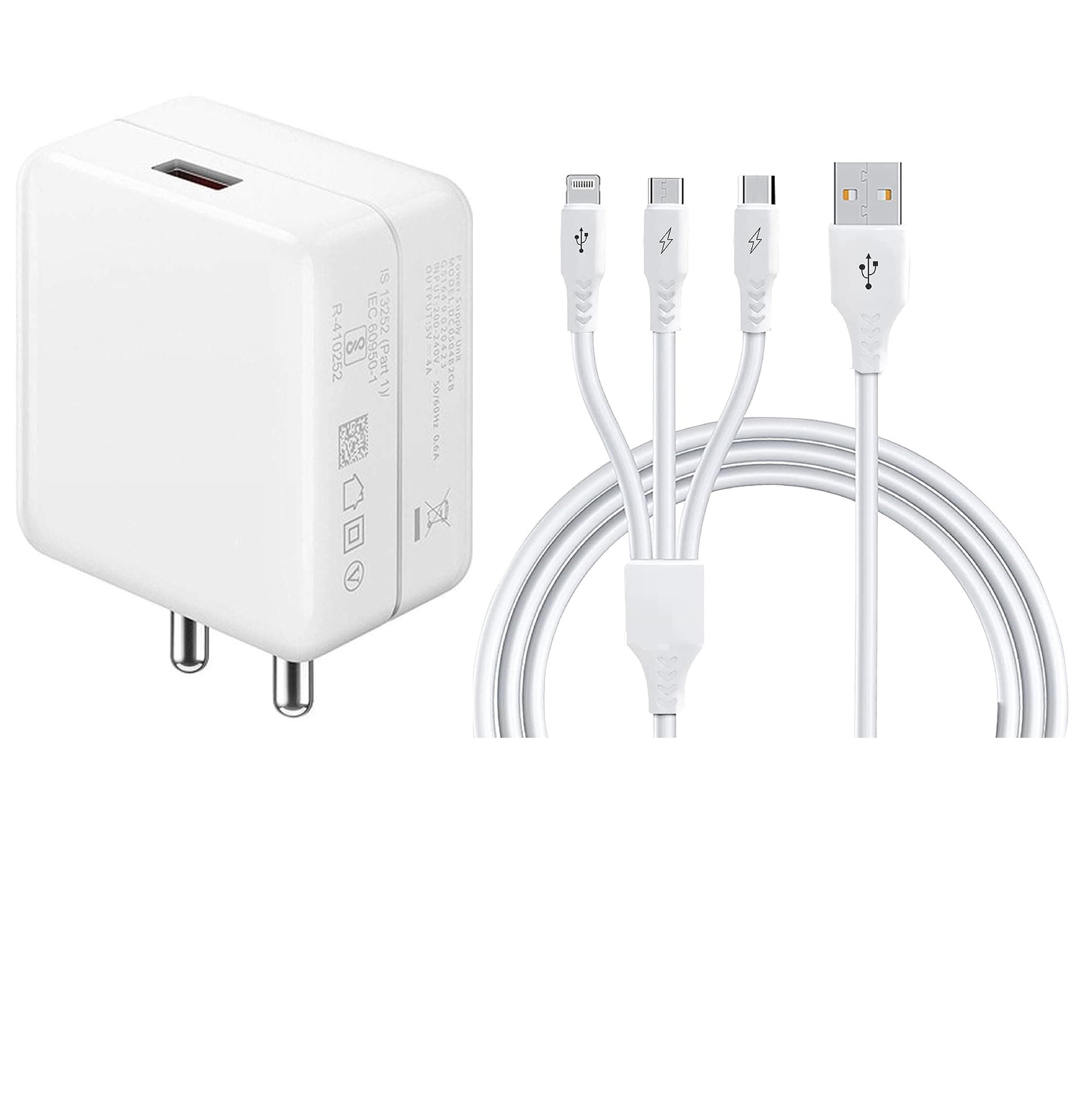 30W Charger for Honor Magic4 Pro, Honor Magic 4 Pro Charger Original Adapter Like Qualcomm QC 4.0 Quick Charge Adaptive Fast Charging,Rapid,Dash,VOOC,AFC Charger With 1 M 3-IN-1 USB Charging Cable (3.1 Amp,SH|2 ,White)