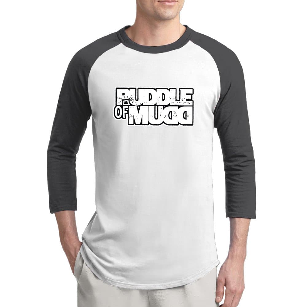 Men 3/4 Sleeve Puddle Of Mudd Re:(disc)overed Raglan Shirts Funny Baseball Shirts