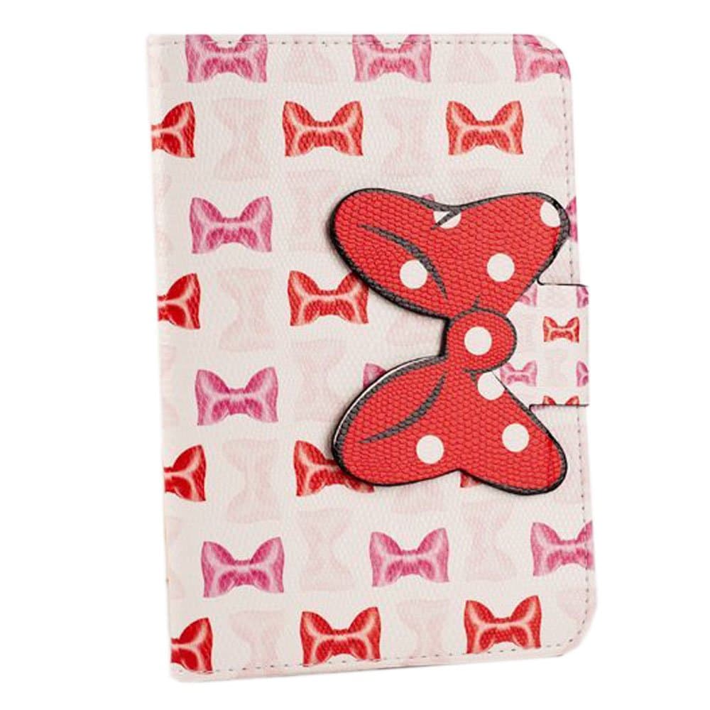 TFS Ipad Mini Cute Cartoon Pattern Flip Wallet PU Leather Bowknot Buckle Case With Soft TPU Stand Case With Card Slot Cover Skin For Apple Ipad Mini (007)