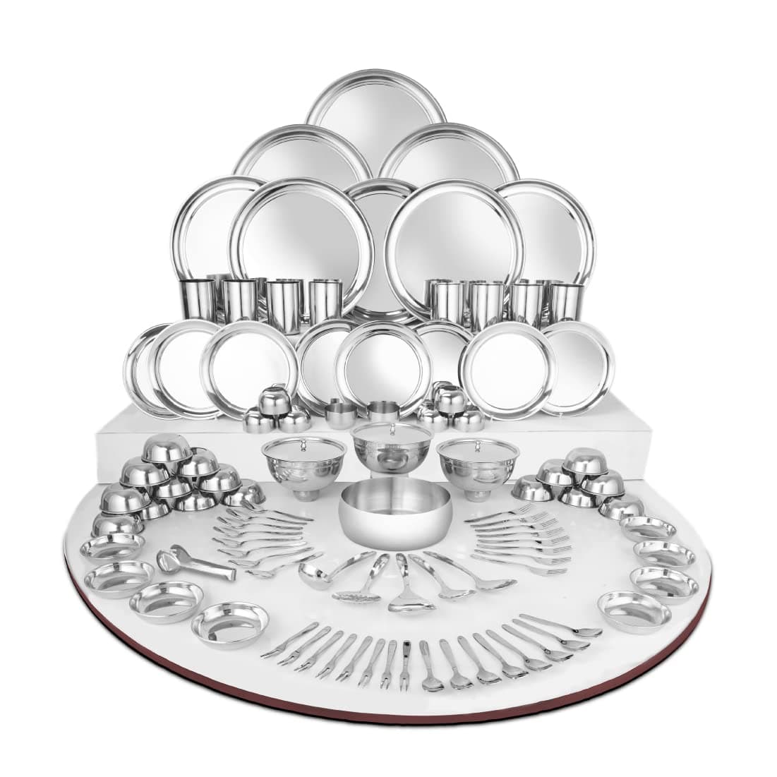 Shri & Sam Stainless Steel Shagun Dinner Set (101 Pcs Set)