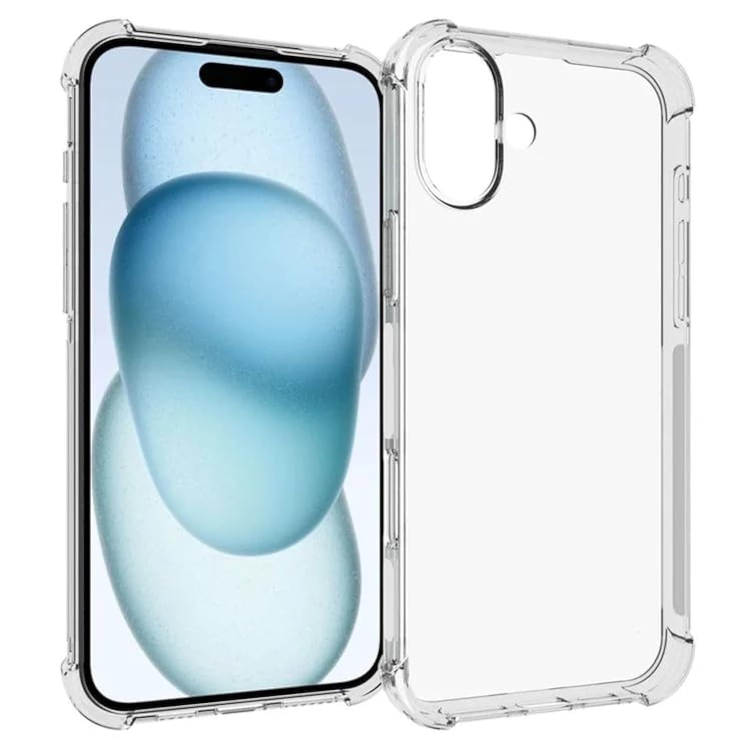 EMODIL Case for iPhone 16 Cover Clear Back Air Cushion Soft Silicone Shockproof Anti-Scratch Protective Bumper Shell Corner for iPhone 16 ® (Clear)