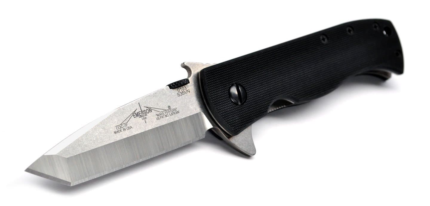 Emerson CQC7BW Flipper SF with Plain Satin Blade