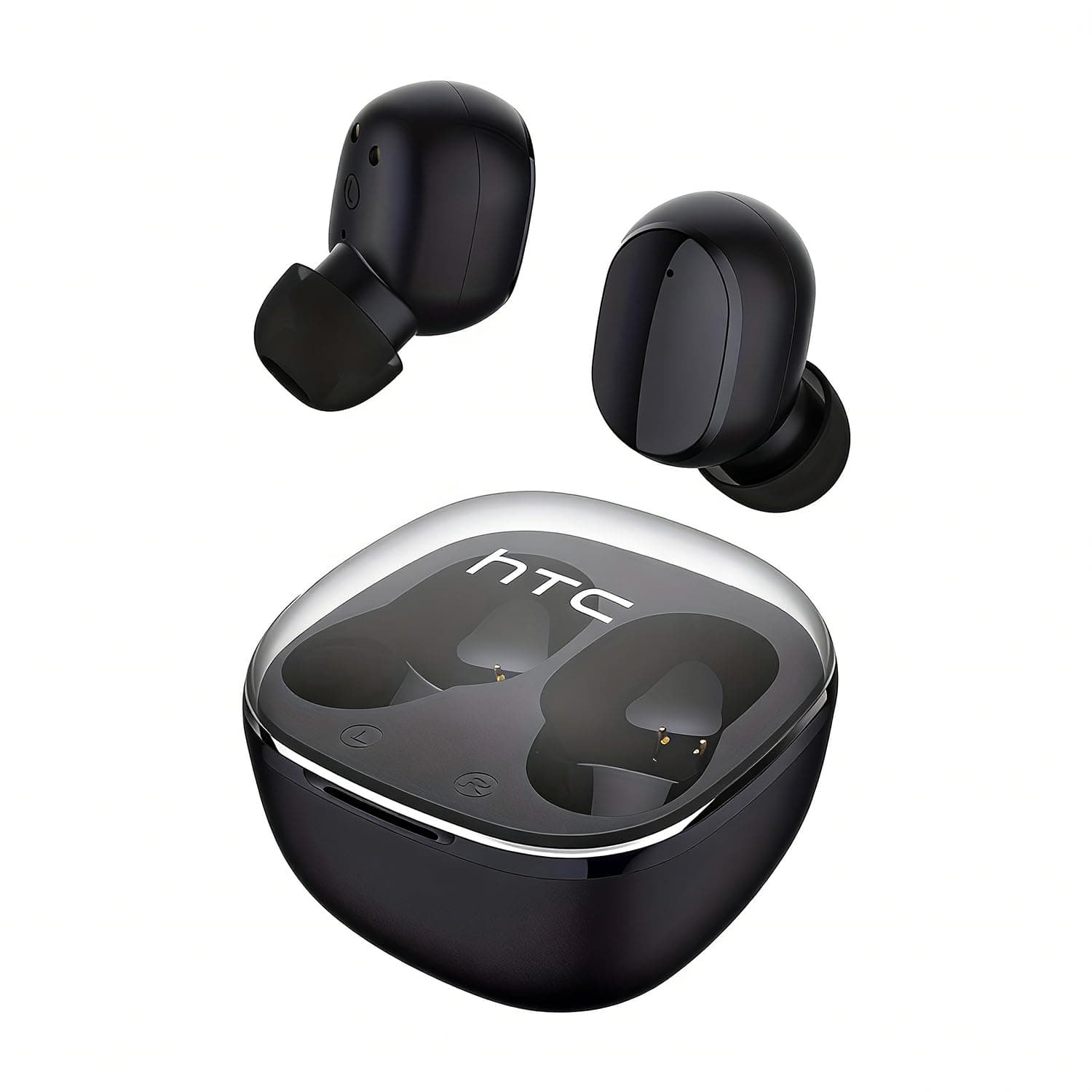 True Wireless Earbuds 6 Bluetooth 5.3 in Ear Stereo Headphones Touch Control with Built-in Microphone, Wireless Noise Cancelling Earbuds 22H Playtime with Charging Case for Android and iOS- Black