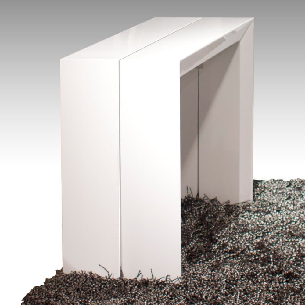 Bellini White Lacquer Extendable Console Table