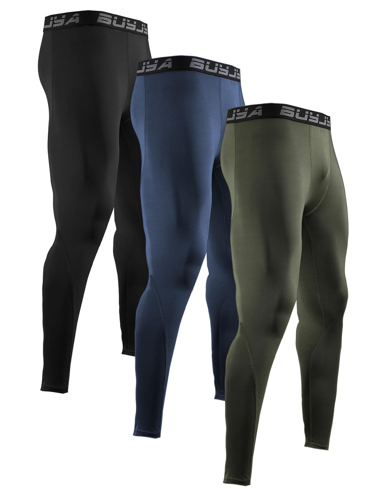 3 or 5 Pack Men's Compression Pants Running Tights Workout Leggings Athletic Cool Dry Yoga Gym Clothes Gift