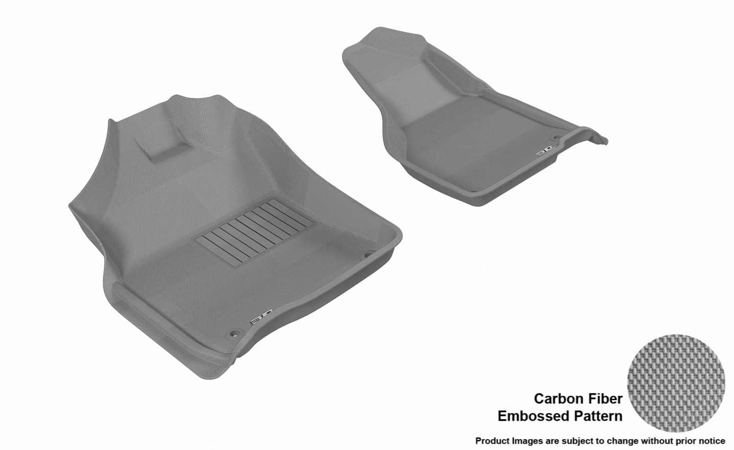 3D MAXpider U-ACE DODGE RAM 1500/2500/3500 CREW CAB/ 2500/3500 MEGA CAB 2012-2013 KAGU GRAY R1 (2 EYELETS) L1DG00911501 Floor Mat