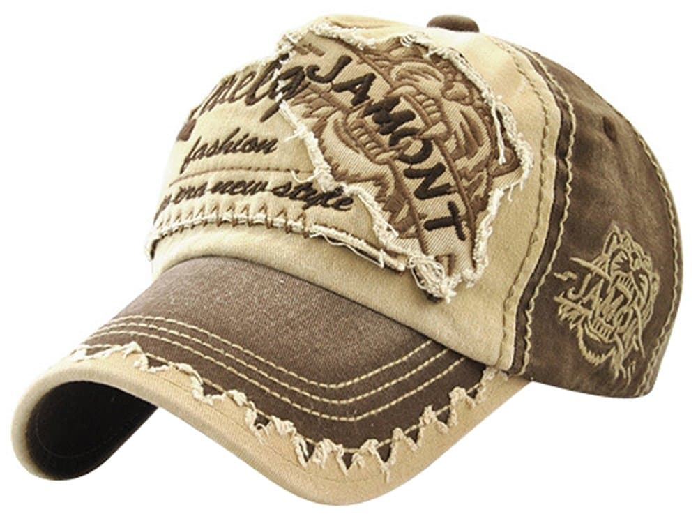 Vintage Distressed Washed Cotton Adjustable Baseball Cap Dad Hat