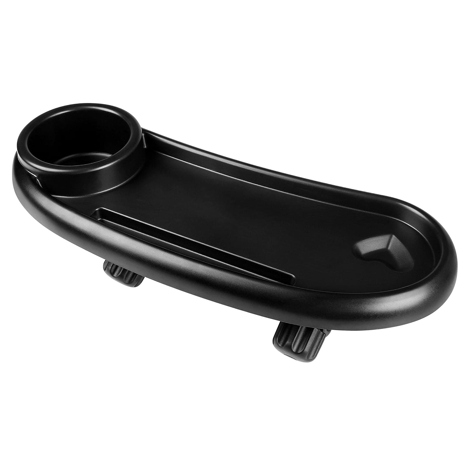 Accmor 3 in 1 Stroller Tray Stroller Cup Holder with Snack Tray, Universal Stroller Tray for Snacks On The Go, Stroller Snack Tray Bottle Holder Stroller Accessory, Black