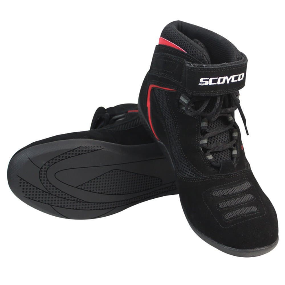 Men's Motorcycle Riding Boots (Black, Size 8)