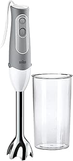 MultiQuick 5 Hand Blender, 600W, PowerBell Technology, 2 Speed Control, Splash Control, EasyClick System, Extra Lightweight Design, White - MQ 500