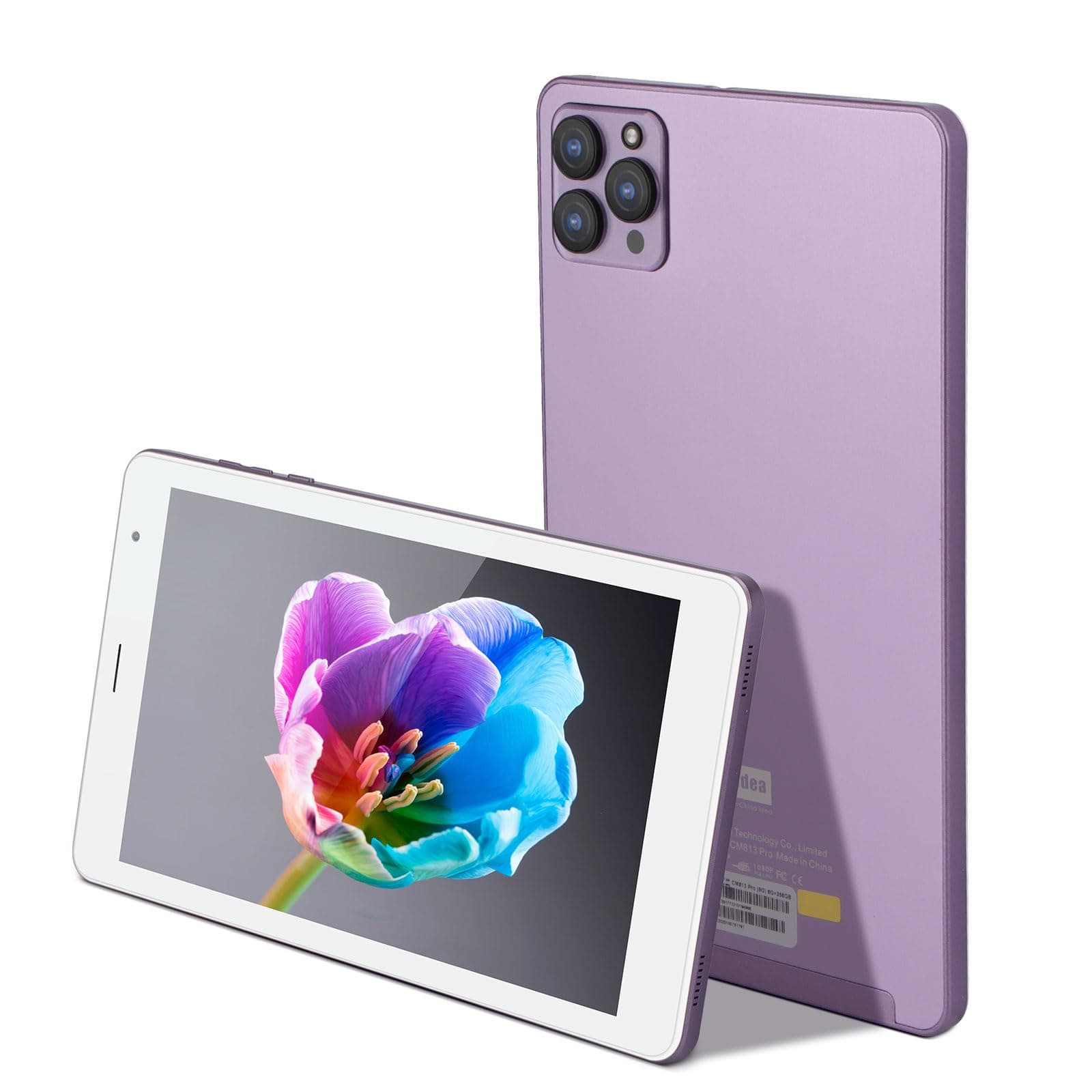 8 Inches Tablet, Android 12 Quad Core Processor 8GB RAM 256GB ROM Large Capacity Dual Cameras 1280 * 800 IPS HD Screen Cheap Tablet For Teenagers(Purple)