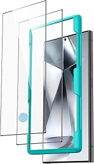 2 Pack for Samsung Galaxy S24 Ultra Screen Protector, HD Tempered Glass with Easy Installation Frame for Samsung Galaxy S24 Ultra, Military-Grade Protection, Ultra Tough, Scratch Resistant