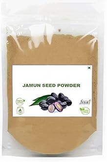 Online Jamun Seed Powder, Jamun Powder, Syzygium Jambolanum, Jambu Beej, Jamun Guthli Powder for Stomach Health, Immunity and Weight Loss, 100 grams