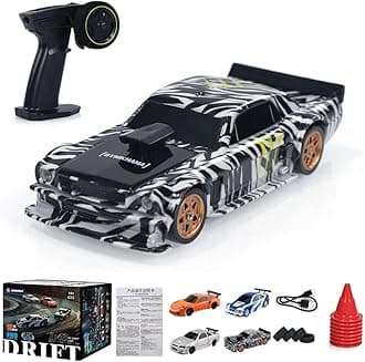 1/43 Scale RC Mini Drift Car with Lights Kit, 2.4G Electric 4WD RC Racing Vehicle Remote Control High-Speed Car for Boys Adults - RTR Version