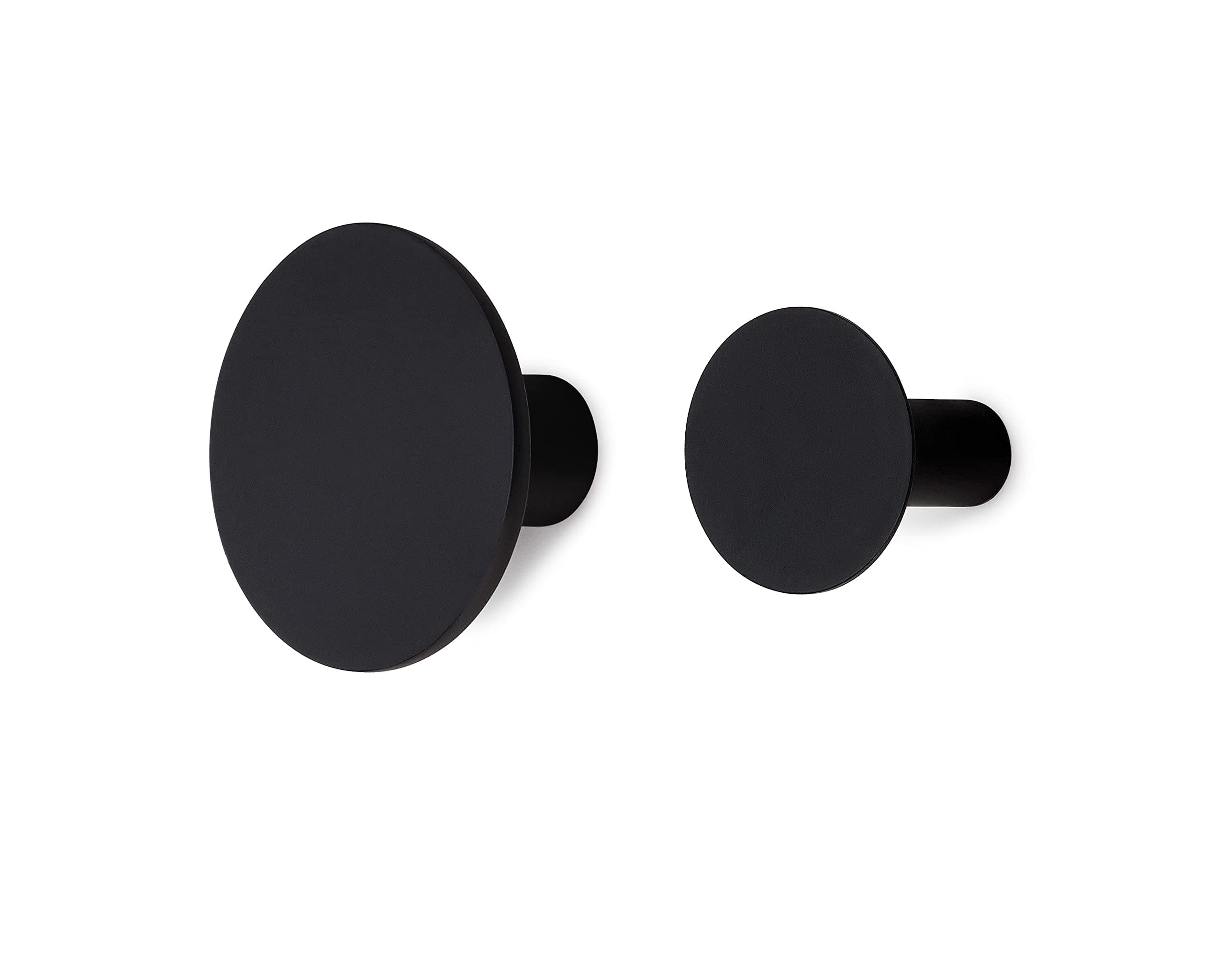 Matte Black Wall Mounted Decorative Coat Hooks, Wall Hooks Sold in Sets of 2