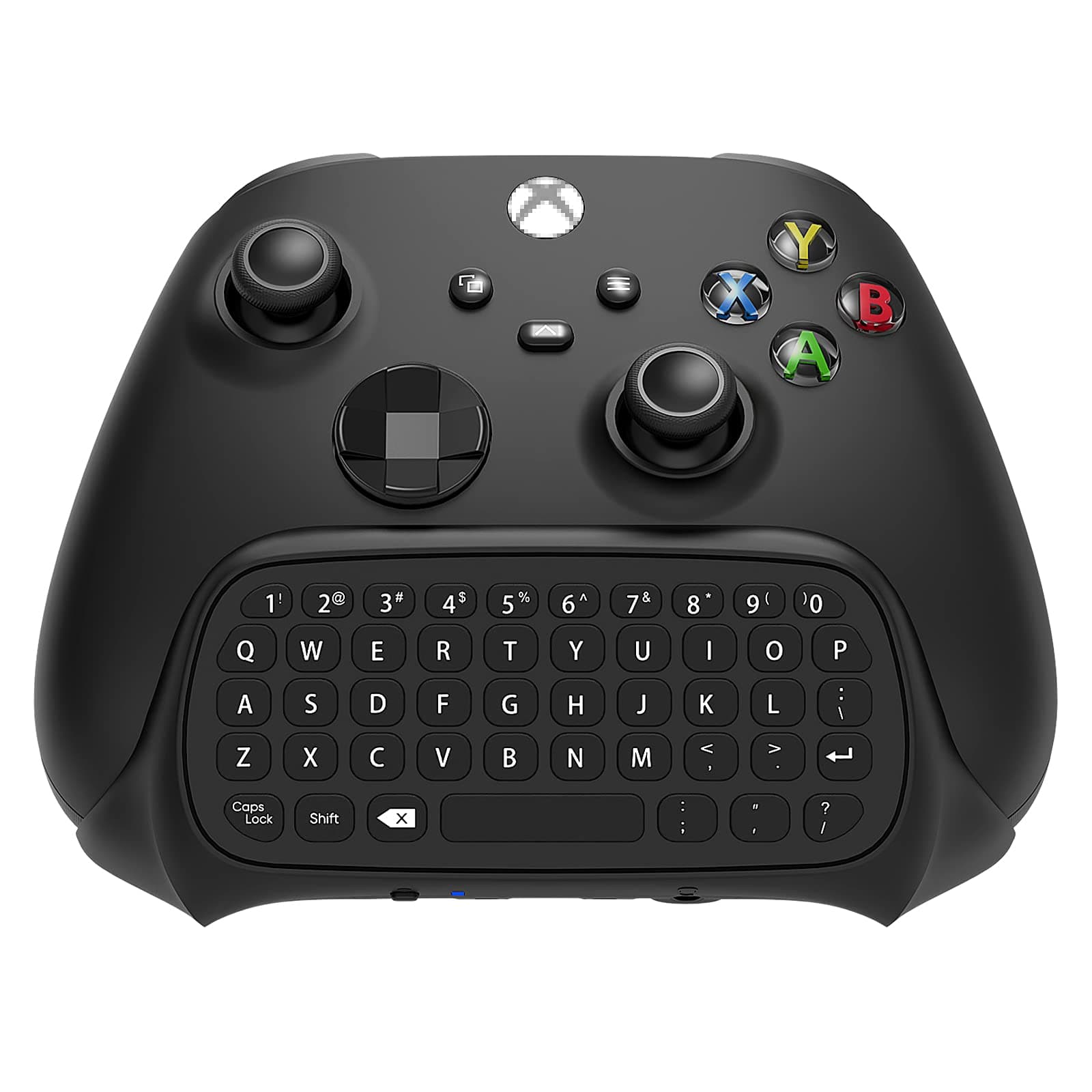 FYOUNG Keyboard for Xbox Series X/S Controller, for Xbox One/S/Controller Gamepad, 2.4Ghz Mini QWERTY Controller Keyboard Gaming Chatpad with Audio/Headset Jack for Xbox Series X/S Controller-Black